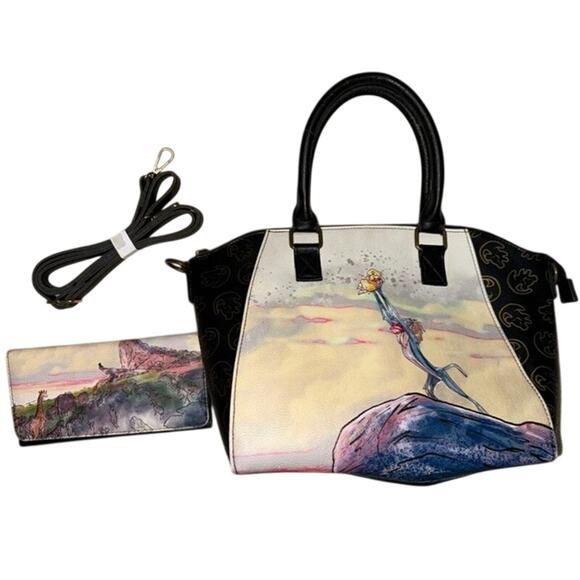 Loungefly Handbags - Loungefly Disney The Lion King Pride Rock Satchel Bag with matching wallet set